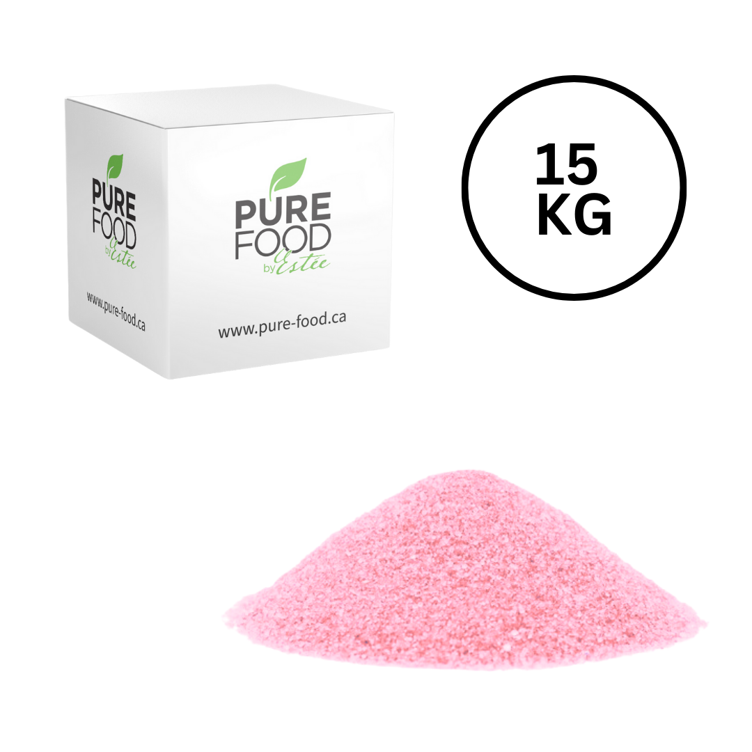 Food Service - 15 KG Bulk Case - Pink Sanding Sugar