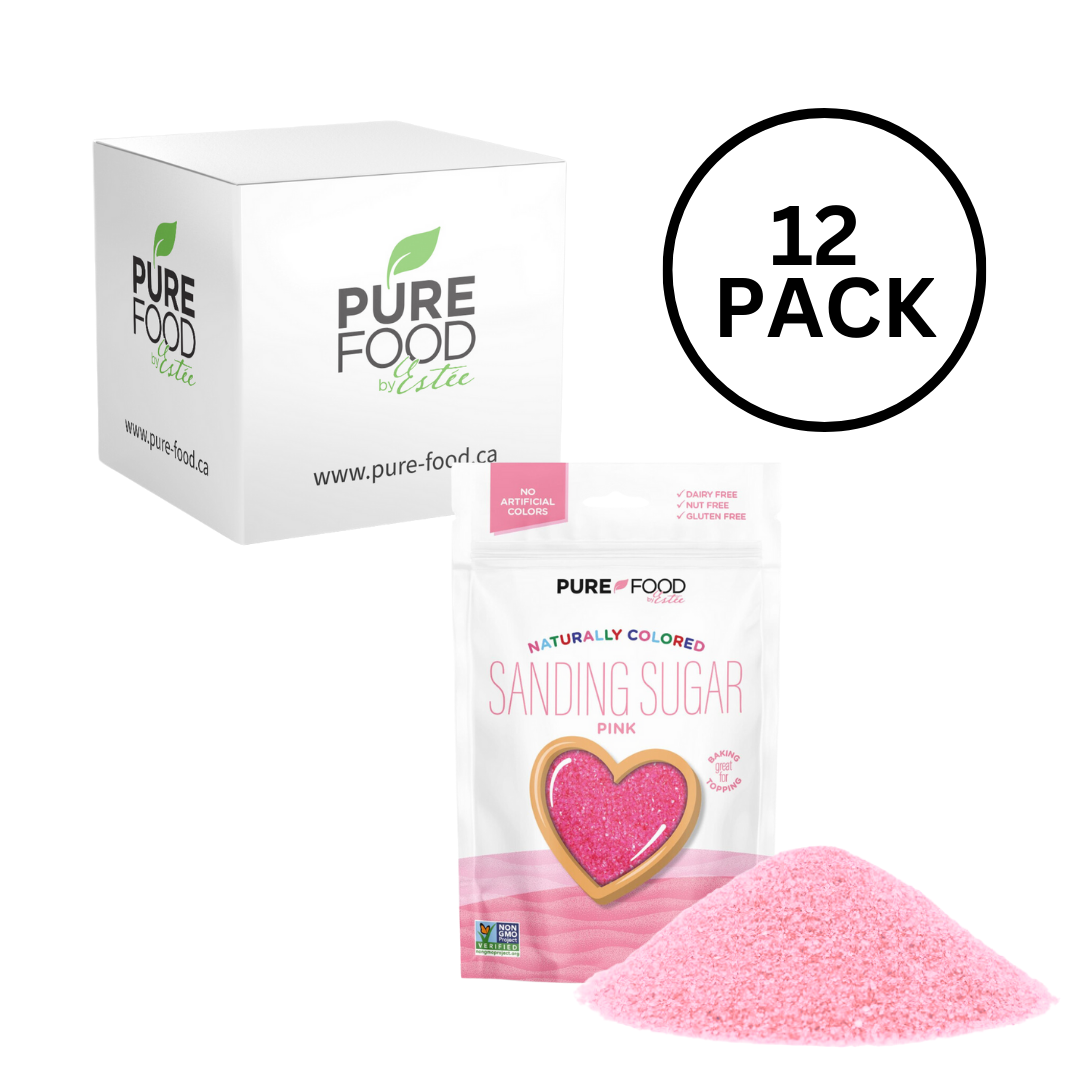 Pink Naturally Colored Decorating Sugars  - 5 OZ - 12 Pack