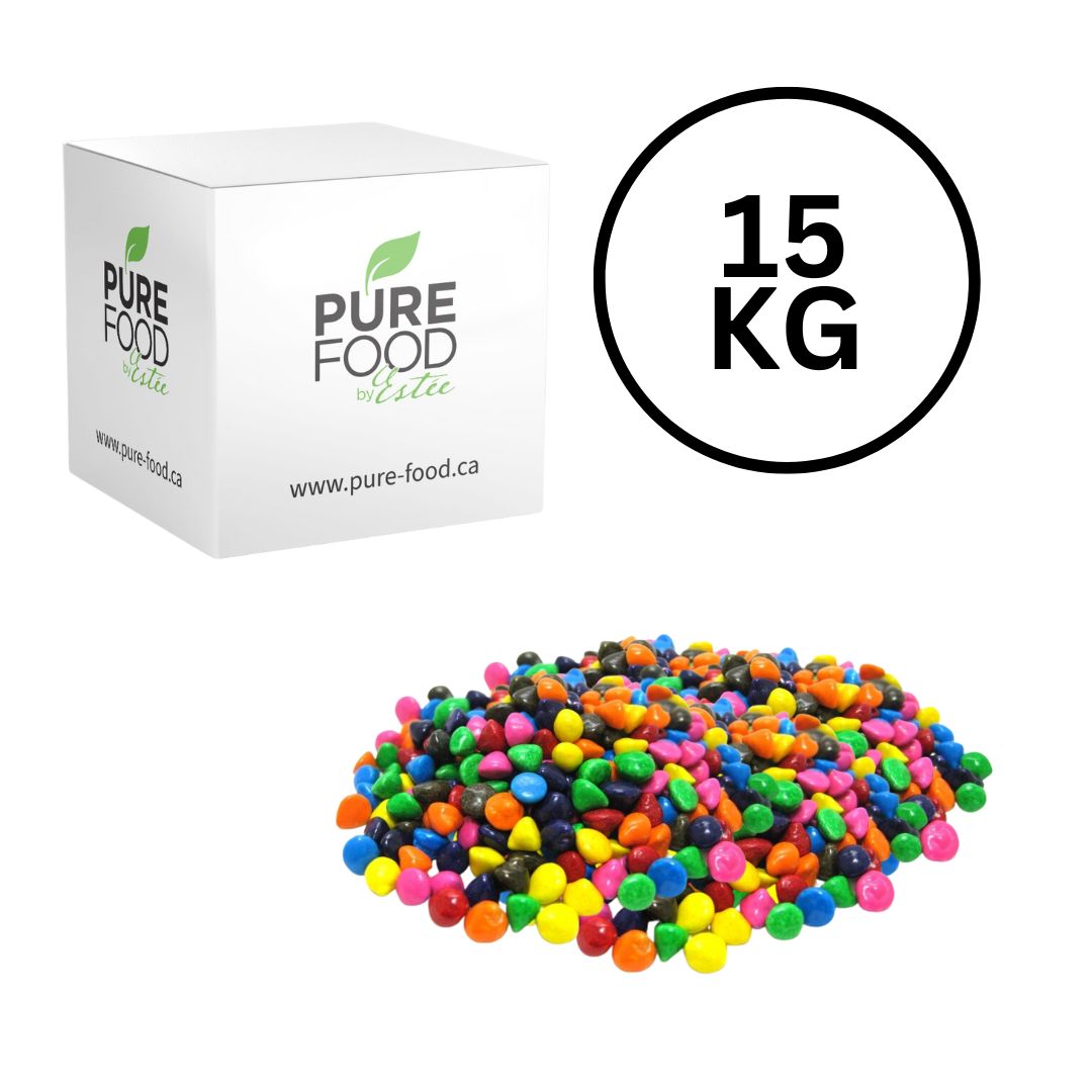 Food Service - 15 KG Bulk Case - Rainbow Candy Coated Mini Chocolate Chips