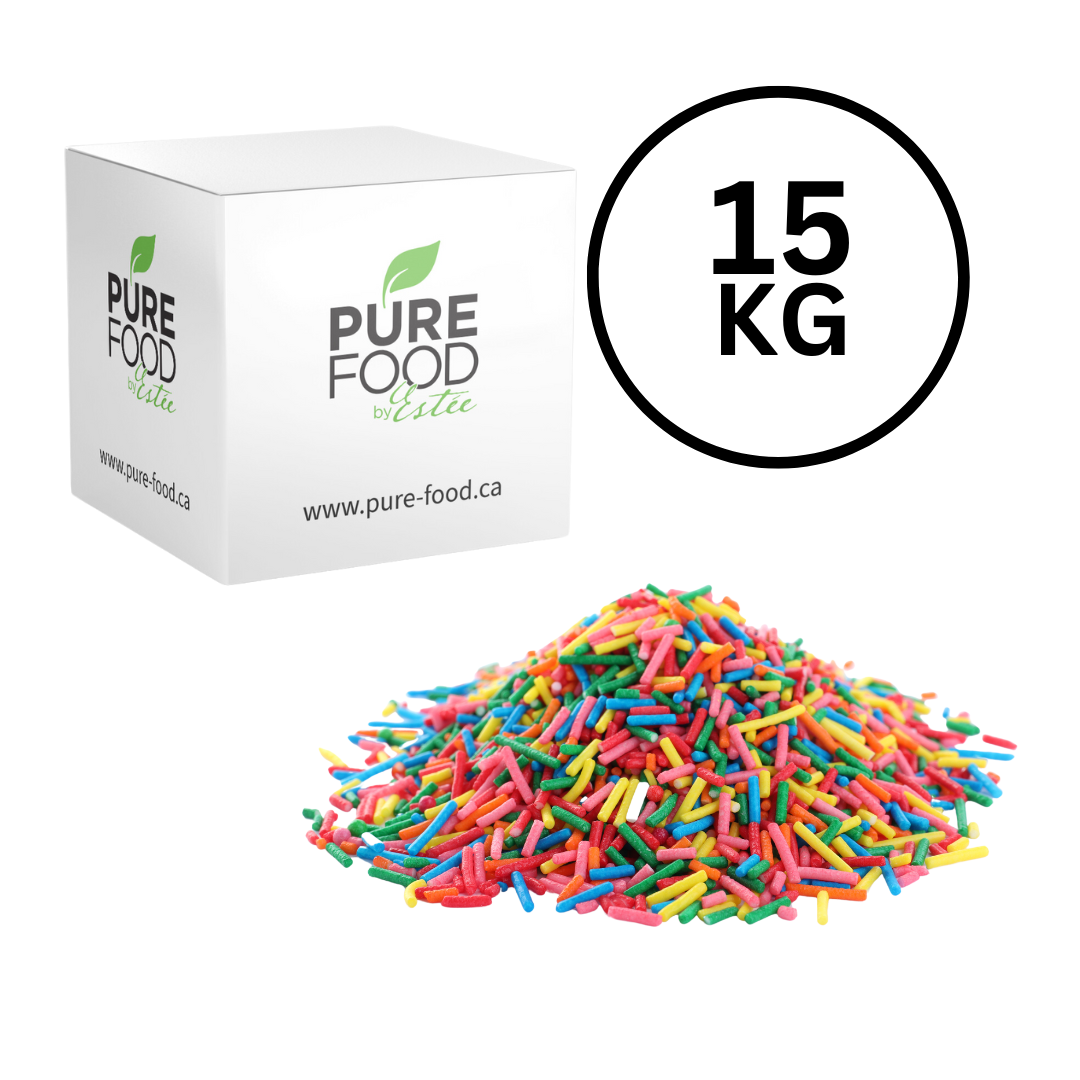 Food Service - 15 KG Bulk Case - Rainbow Crunchy Jimmies