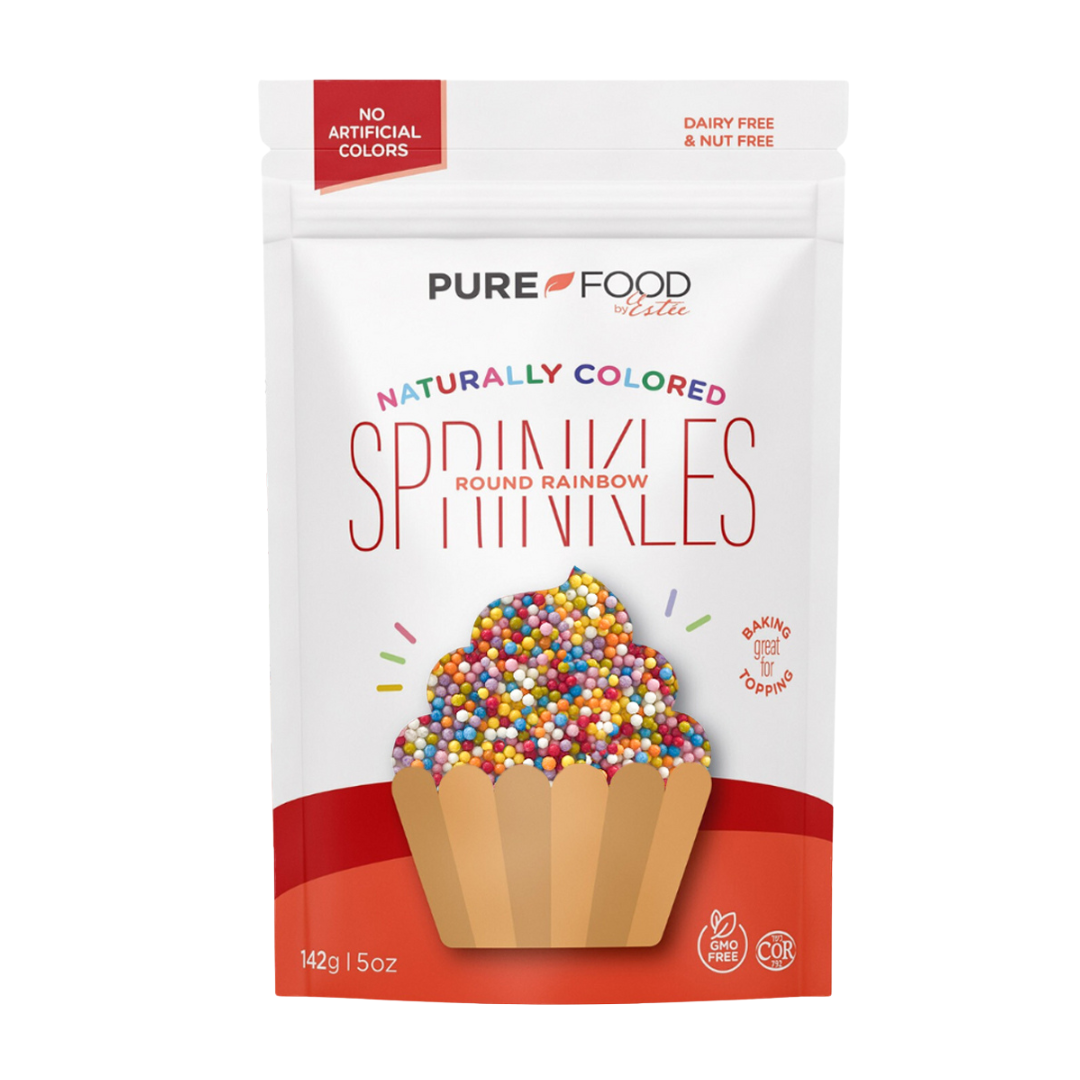 Rainbow All Natural Round Sprinkles - 5 OZ - Single Bag