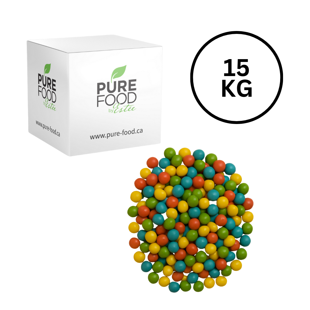 Food Service - 15 KG Bulk Case - Triple Coated 4 Color Rainbow Candy Coated Chips (2000 Count)