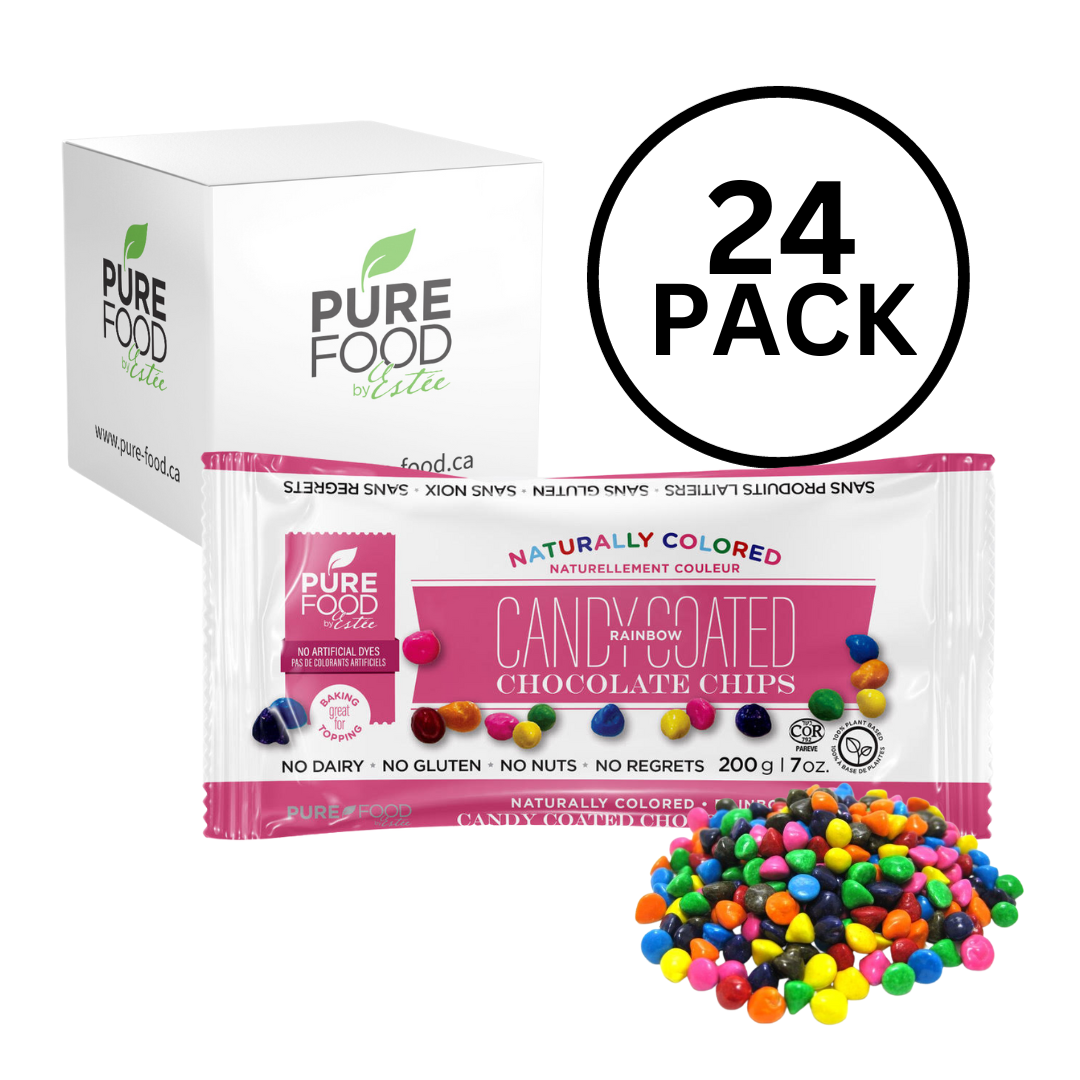 Rainbow Candy Coated Chocolate Chips  Case of 24 - 7 OZ