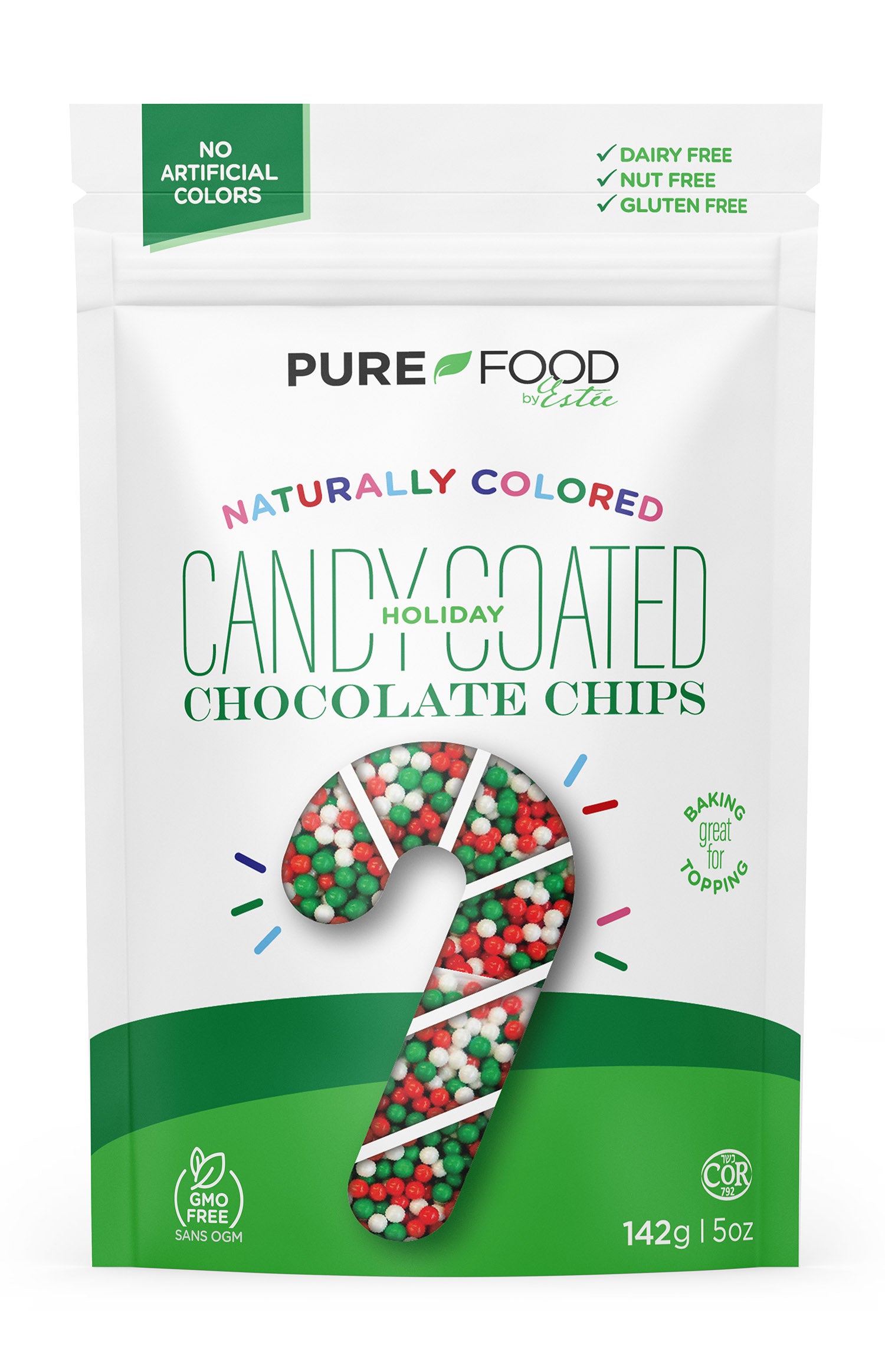 a bag of candy coated chocolate chips