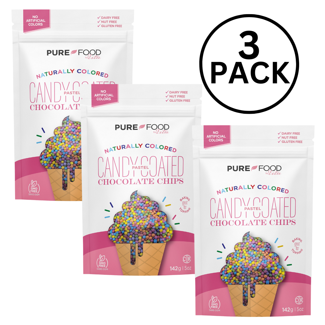 Pastel All Natural Candy Coated Mini Chocolate Chips - 5 OZ -  3 Pack