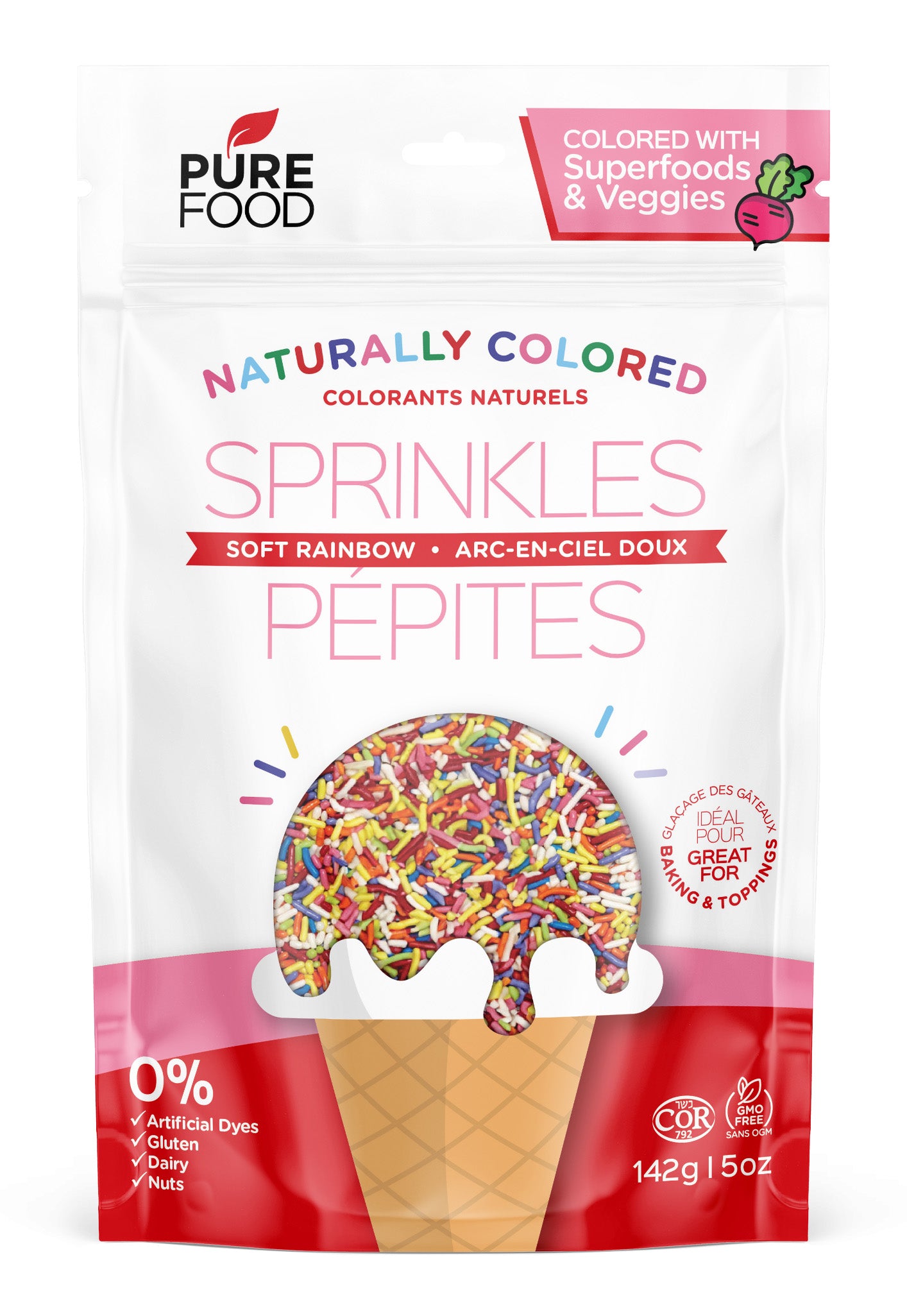 Rainbow Soft Jimmies  - 5 OZ - Single Bag