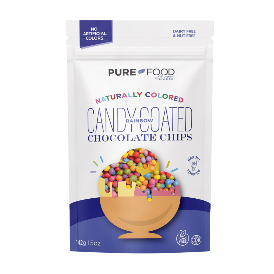 Rainbow All Natural Candy Coated Mini Chocolate Chips - 5 OZ - Single Bag